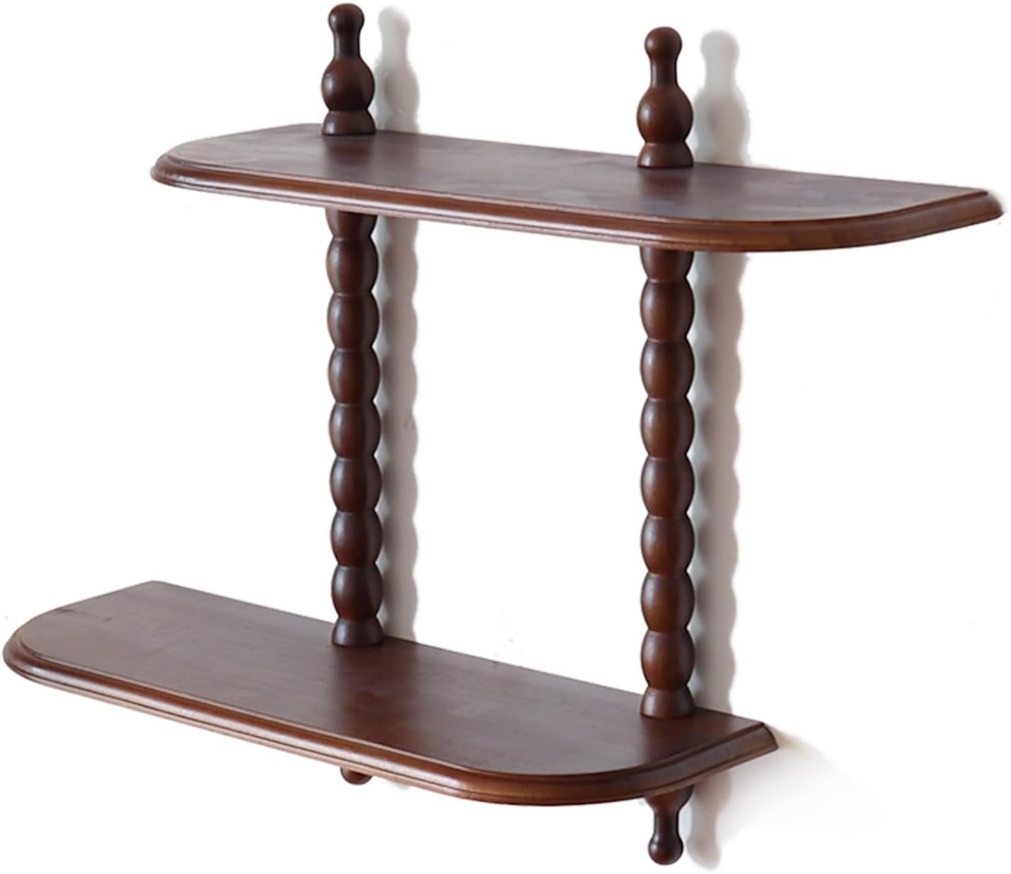 FRIADE 2-Tier Wall Mounted Floating Shelf with Two Roman Column,Decorative Display Shelf for Entrance,Bathroom, Bedroom, Living Room, Kitchen,Office (Dark Brown) - Image 6