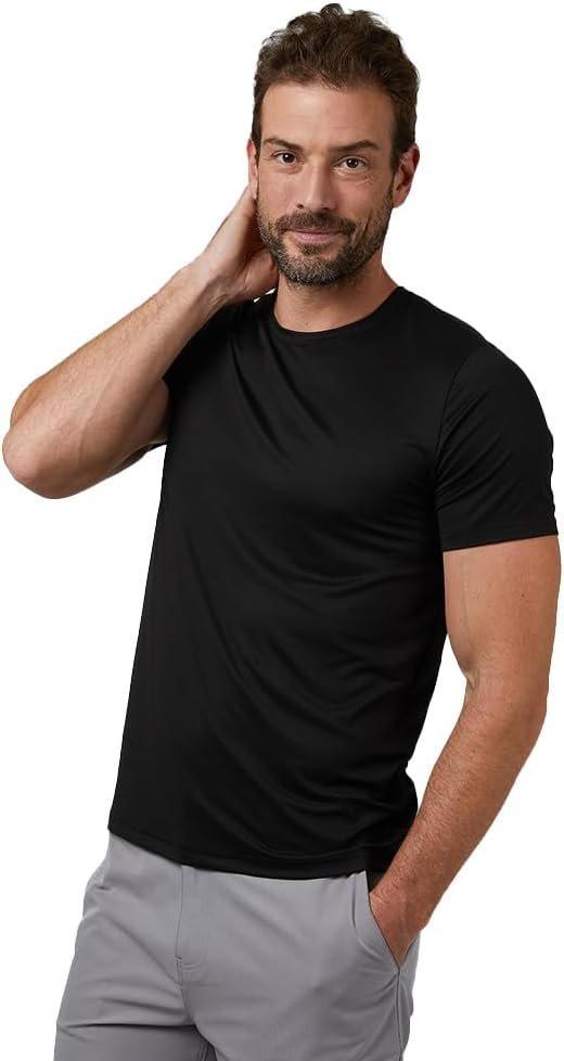 32 Degrees Men's Cool Classic Crew T-Shirt | Anti-Odor | 4-Way Stretch | Moisture Wicking - Image 2