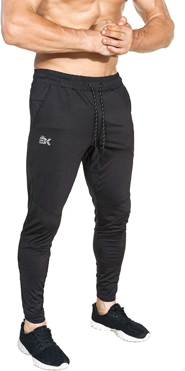 BROKIG Mens Lightweight Gym Jogger Pants,Men's Workout Sweatpants with Zip Pocket - Image 5