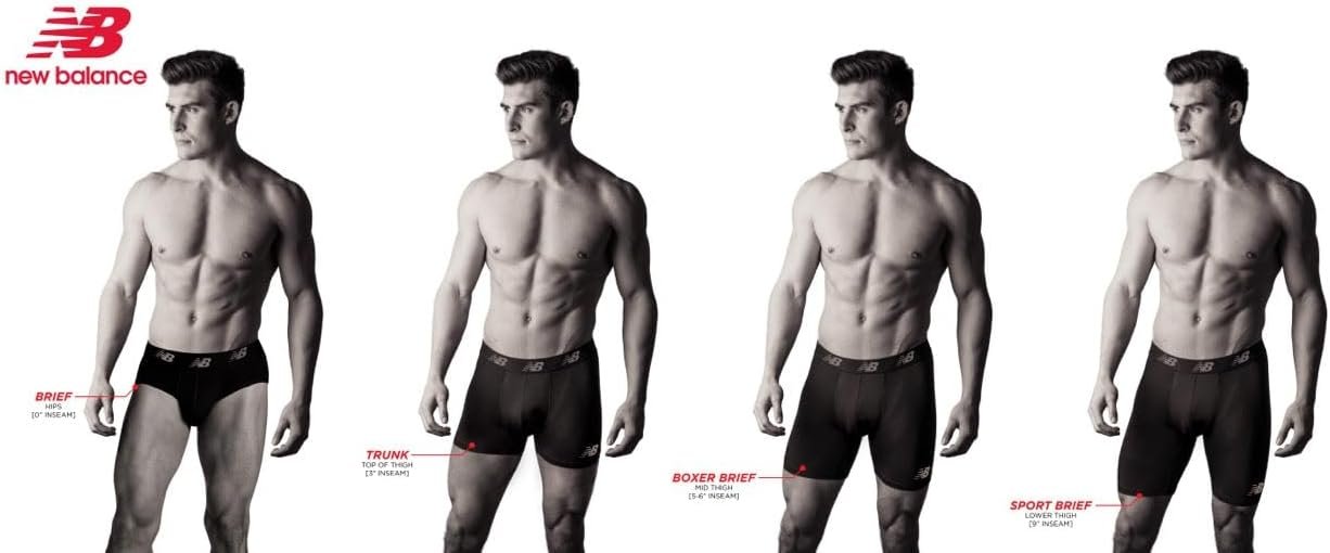 New Balance Men's Performance Boxer Briefs with Fly, Breathable Stretch Underwear, Moisture Wicking, Soft Waistband (3 Pack) - Image 6