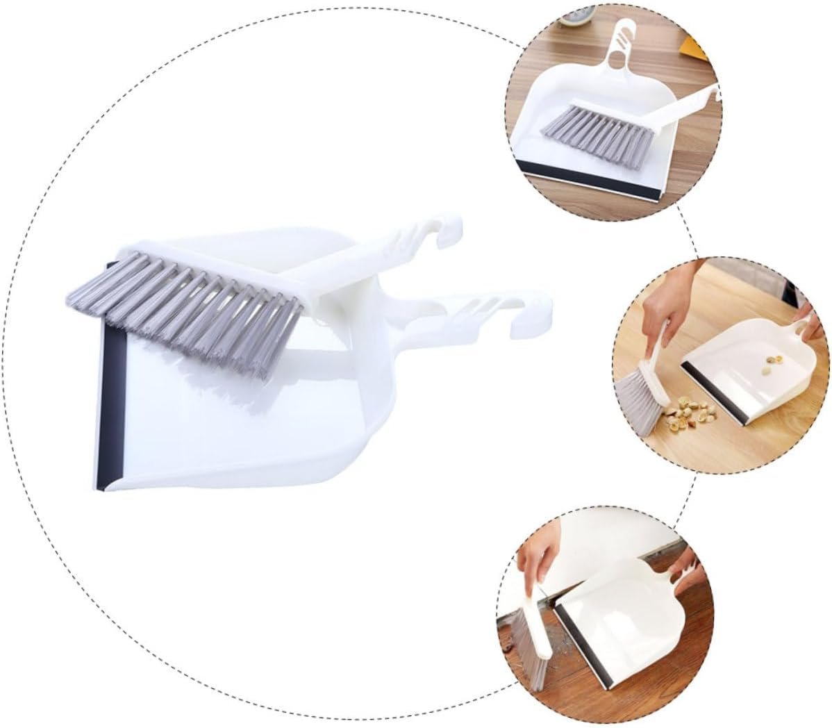 Unomor Mini Dust Pan and Brush Set Multi-Function Desktop Cleaning Tool for Home Lightweight Broom and Dustpan Combo for Quick Cleanups and Corner Areas - Image 7