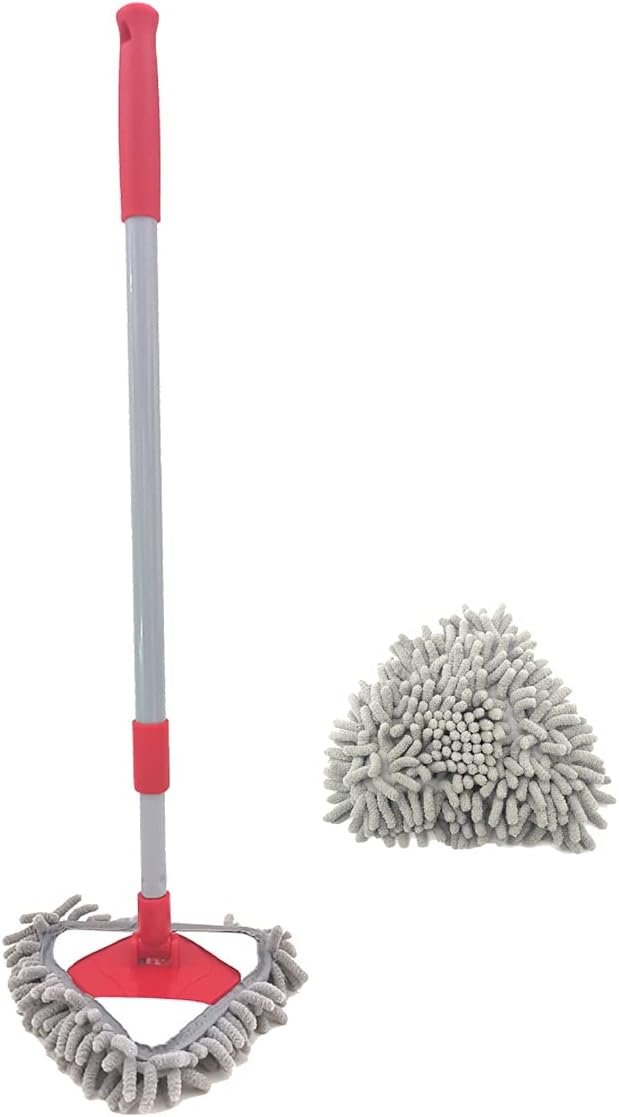 Small Triangular Mop-Mini Housekeeping Cleaning Microfiber Chenille Extension-Type Mop - Image 2