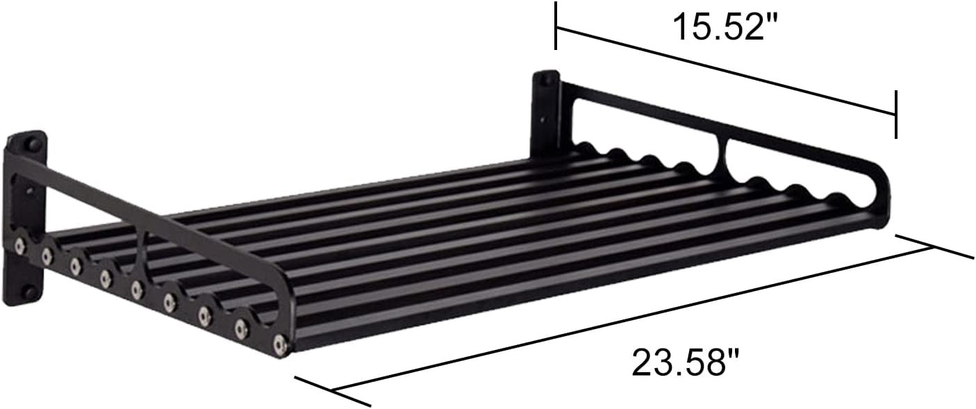 Microwave Oven Rack, 23.58“x15.52“ Shelf for Microwave Wall Mount, Wall-Mounted Electric Oven Holder Shelf Kitchen Wall Pot Pan Rack Weight Bearing 80 lbs for Electric Oven Microwave - Image 4