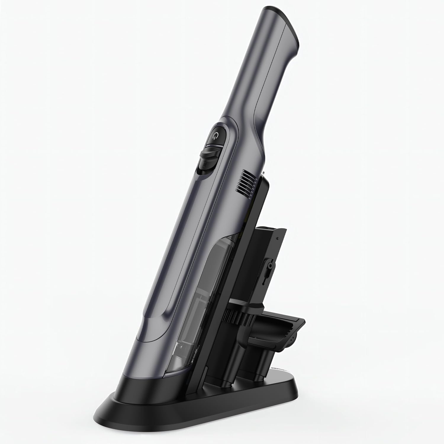 Handheld Vacuum Cordless, Lightweight 1.4lb with Powerful Suction, Charging Dock, Single Touch Empty and Detachable Dust Cup (Frosted Silver) - Image 2