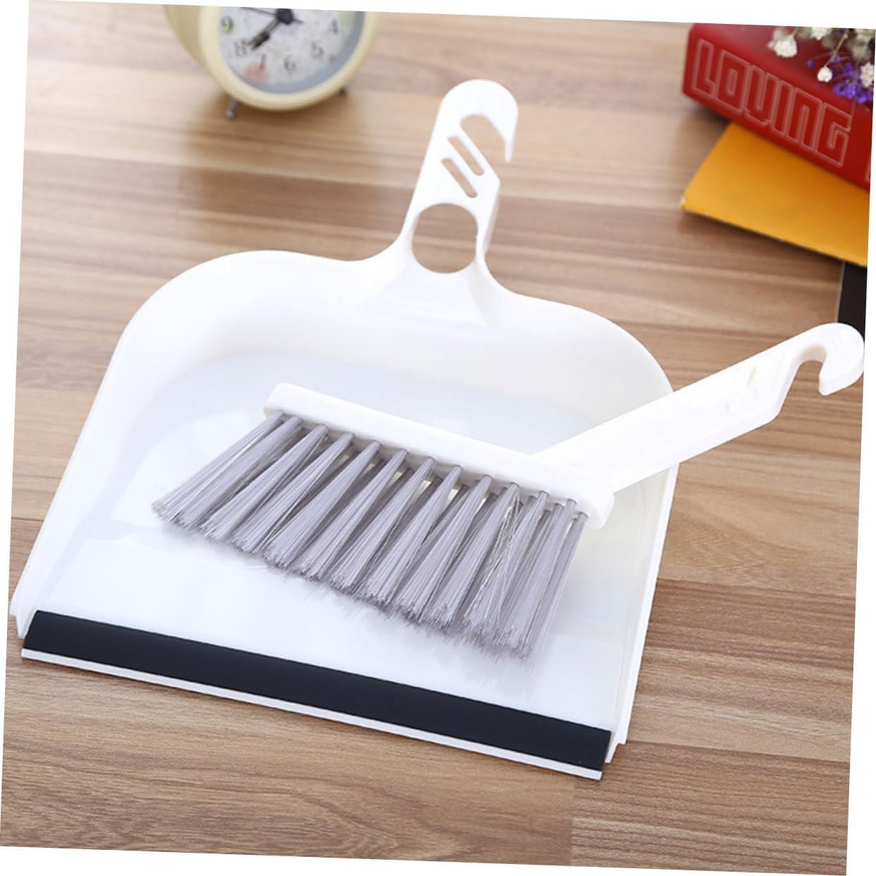 Unomor Mini Dust Pan and Brush Set Multi-Function Desktop Cleaning Tool for Home Lightweight Broom and Dustpan Combo for Quick Cleanups and Corner Areas - Image 3