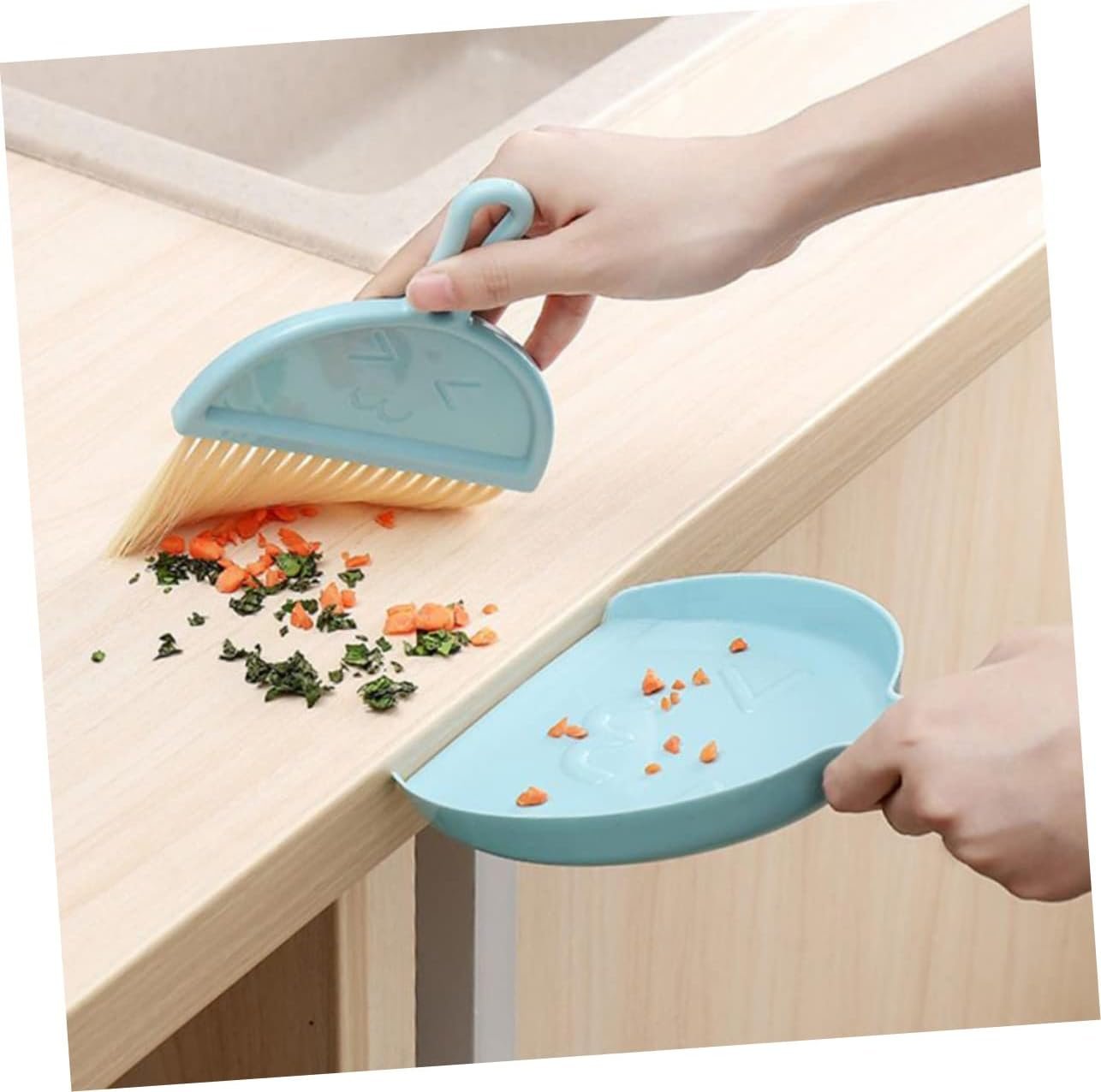 4 Sets Mini Dust Brush and Dustpan Multi Function Handheld Cleaning Accessory for Quick Cleanup Desks Countertops and Pet Areas Compact Broom and Dustpan - Image 7