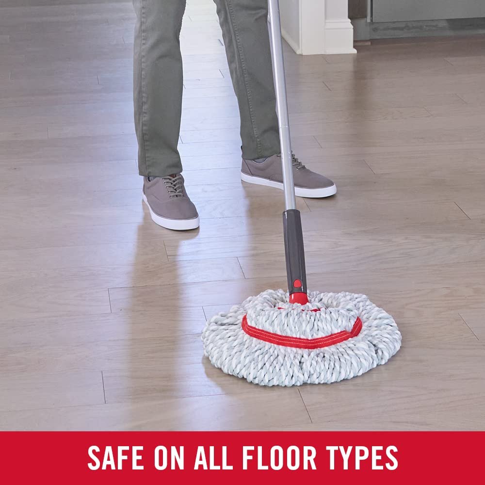 Rubbermaid Microfiber Twist Mop Kit with 2 Refills Kit Machine Washable Built-in Wringer Lightweight Safe for All Floor Types Deep Cleaning for Home/Bathroom/Garage/Office - Image 14
