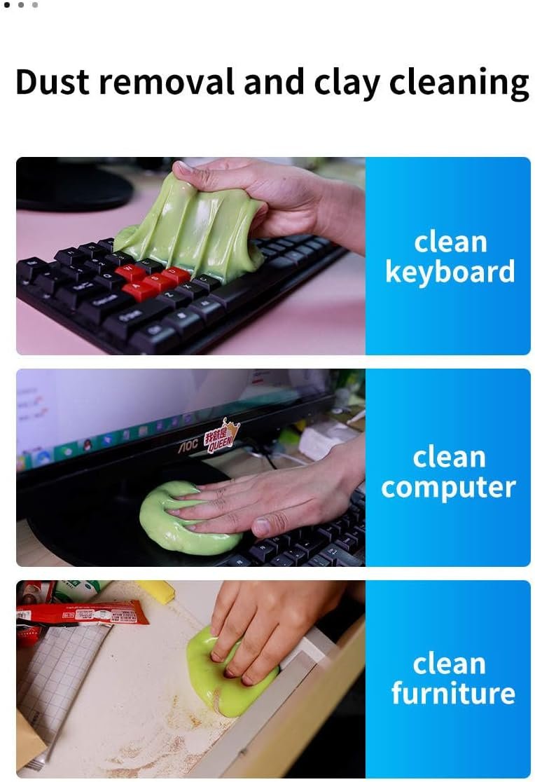 Car Cleaning Gel Kit Universal Detailing Automotive Dust Car Crevice Cleaner Auto Air Vent Interior Detail Removal Putty Cleaning Keyboard Cleaner for Car Vents, PC, Laptops, Cameras - Image 3