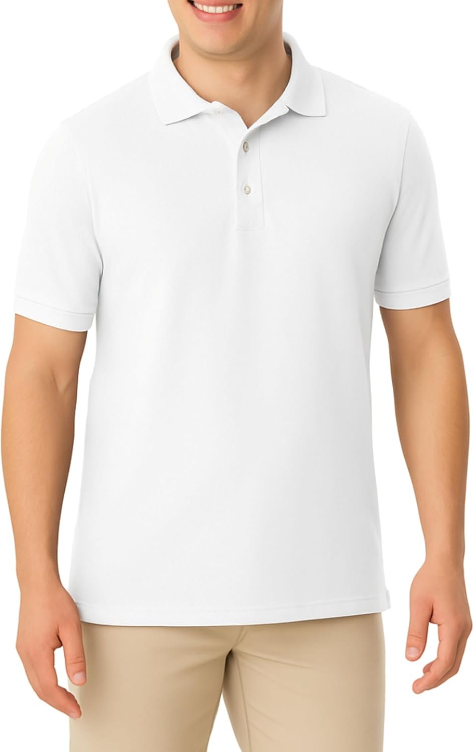 French Toast Unisex-Adult Sleeve Pique Polo Shirt (Standard & Husky) - Image 2