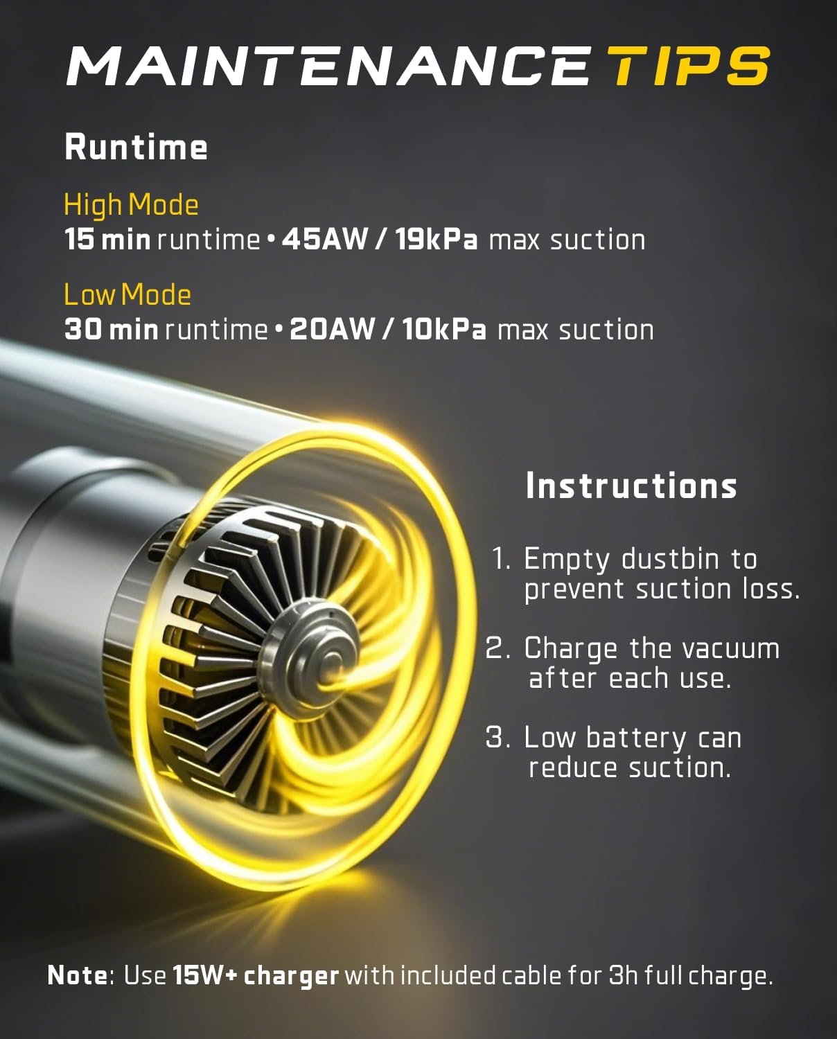 Fanttik Slim V10 APEX Cordless Car Vacuum, 4-in-1 Portable Mini Handheld Vac, 19kPa Suction Power, Upgraded Smart Digital Display, 2 Suction Modes for Small Jobs, Car, Office Desk, Keyboards (Black) - Image 5