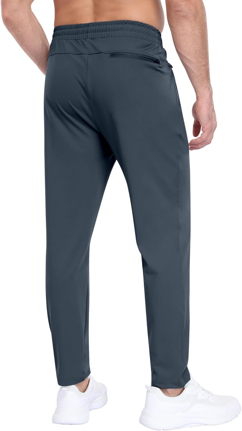 2 Pack Mens Fleece Lined Pants with Zipper Pockets,Winter Athletic Workout Warm Running Joggers Sweatpants for Men - Image 5