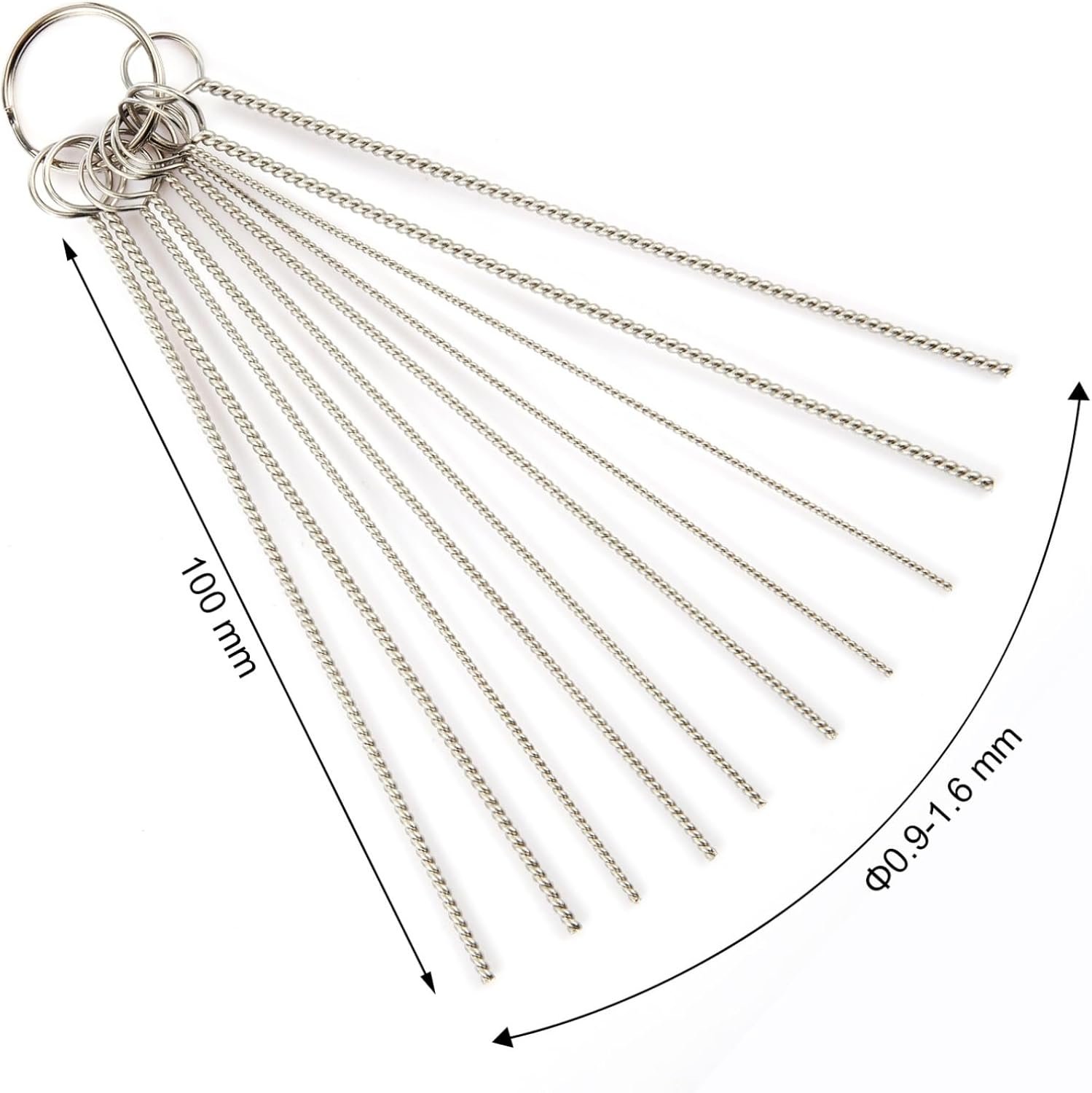 Mudder Set of 3 Carburetor Cleaning Kit Carburetor Carbon Dirt Jet Remove Cleaner Torch Tip Cleaner Tool Cleaning Wire Needles and Nylon Brushes for Motorcycle Moped Welder Carb Spray Gun - Image 3