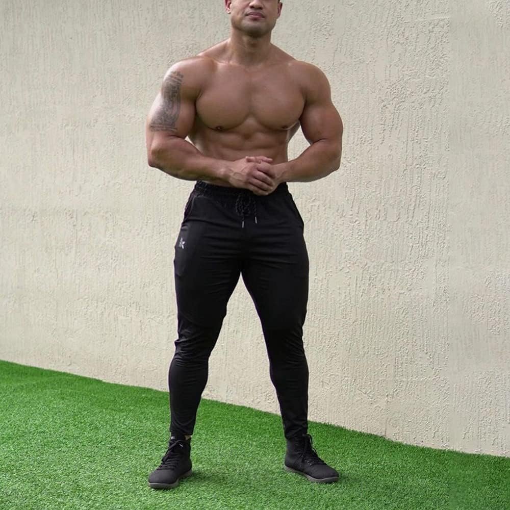 BROKIG Mens Lightweight Gym Jogger Pants,Men's Workout Sweatpants with Zip Pocket - Image 9