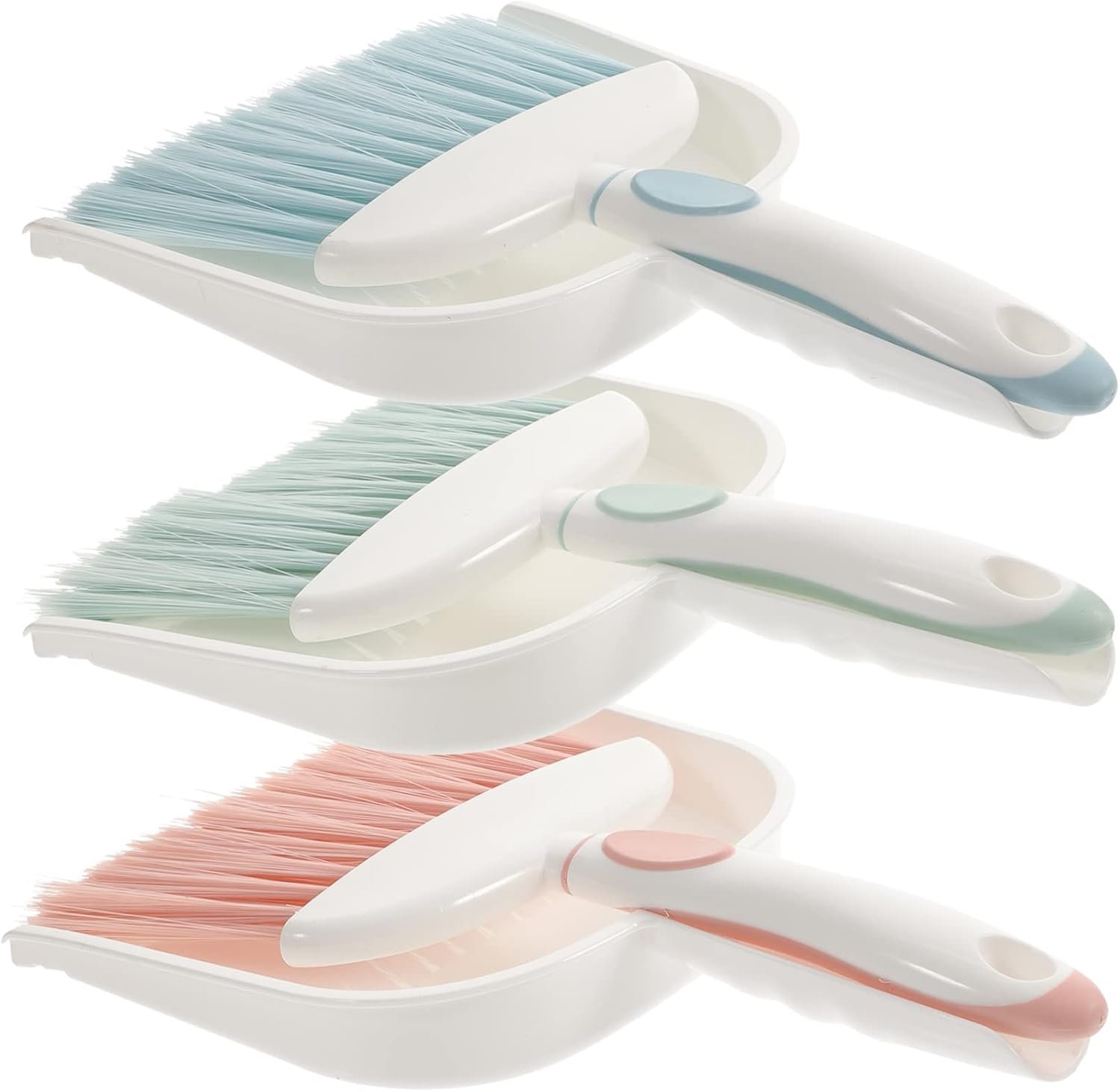 3-Piece Mini Dustpan and Brush Set Portable Whisk Broom for Home Cleaning Lightweight Handheld Broom Dustpan Combo for Quick Cleanups - Image 2