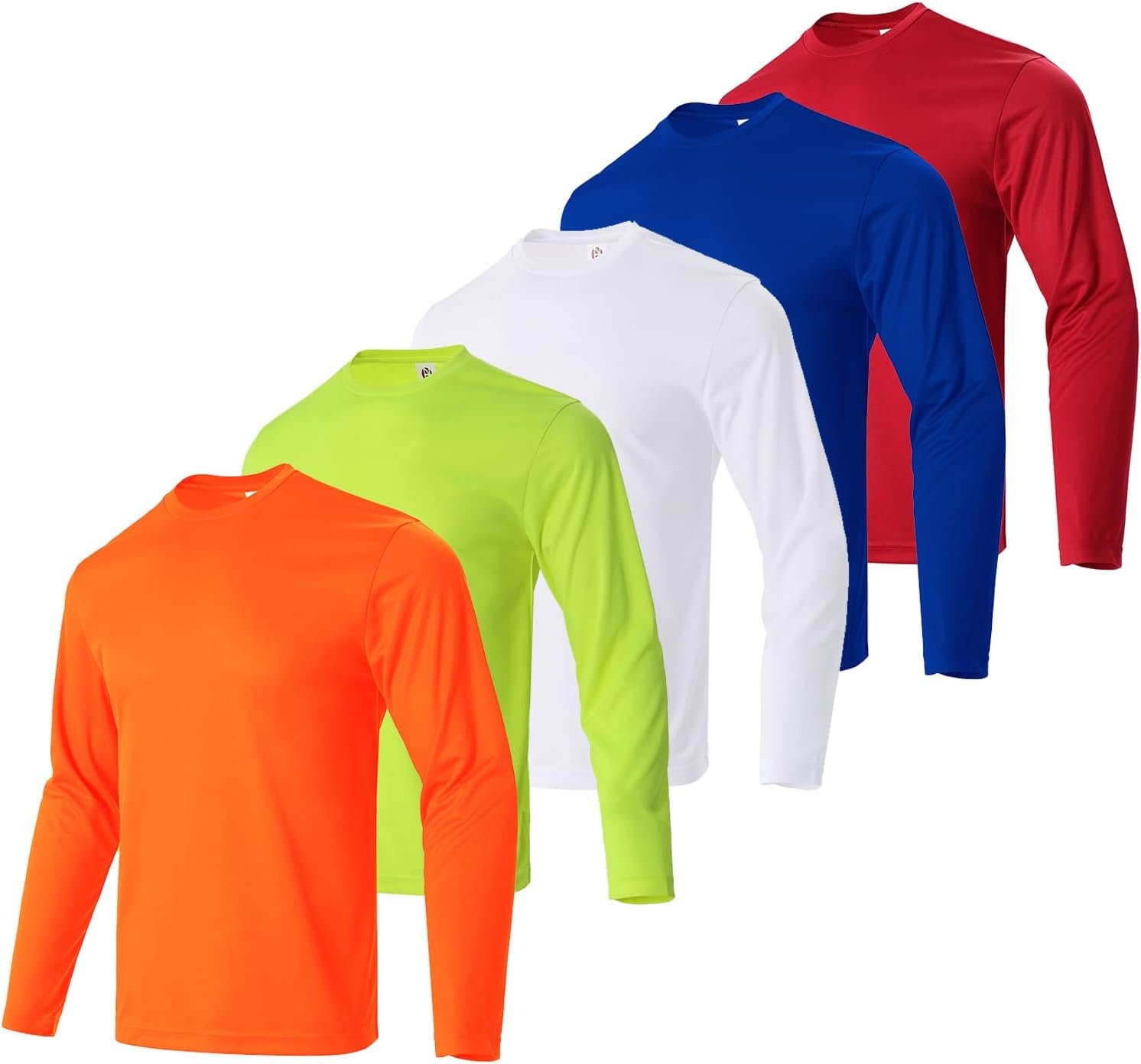 Mens Long Sleeve T-Shirts Casual Crew Neck Tee Shirt Summer Soft Running Swimming Cycling Fishing Tops - Image 2