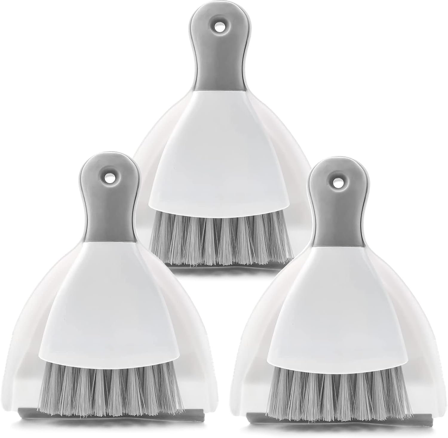 Small Dust Pan and Brush Broom - Dust Pan and Brush Set, Small Dustpan and Brush Set, Hand Broom and Dustpan Set, Dustpan with Brush, Dustpan and Brush Set is Daily Clean Tool for Family. (Gray 3 Set) - Image 2