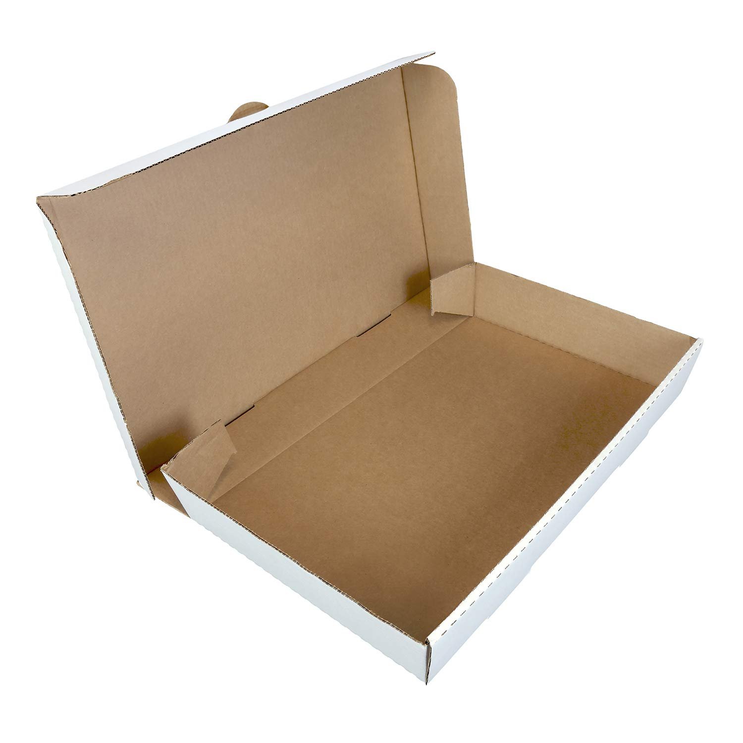 AmerCareRoyal Full Pan Corrugated Catering Box - Secure Stackable Food Delivery Container, Bakery Cardboard Food Storage Boxes, 21” x 13” x 3”, White, Case of 50 - Image 2