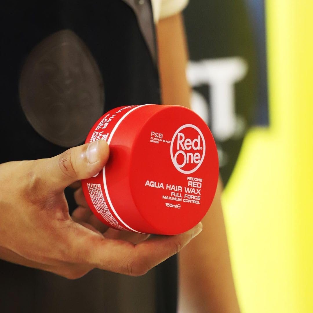 RedOne Aqua Hair Wax Maximum Hold Full Force Hair Gel, 150ml (6 pack) RED - Image 5