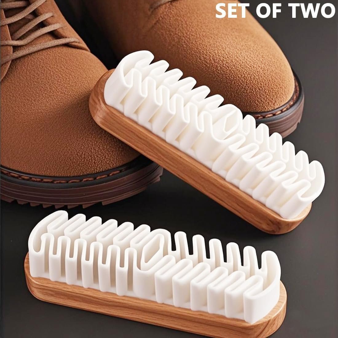 2-Piece Rubber Shoe Brush and Eraser Set, Multi-Purpose Cleaning Tool for Nubuck, Flocked and Matte Leather, Dust-Absorbing Design - Image 7