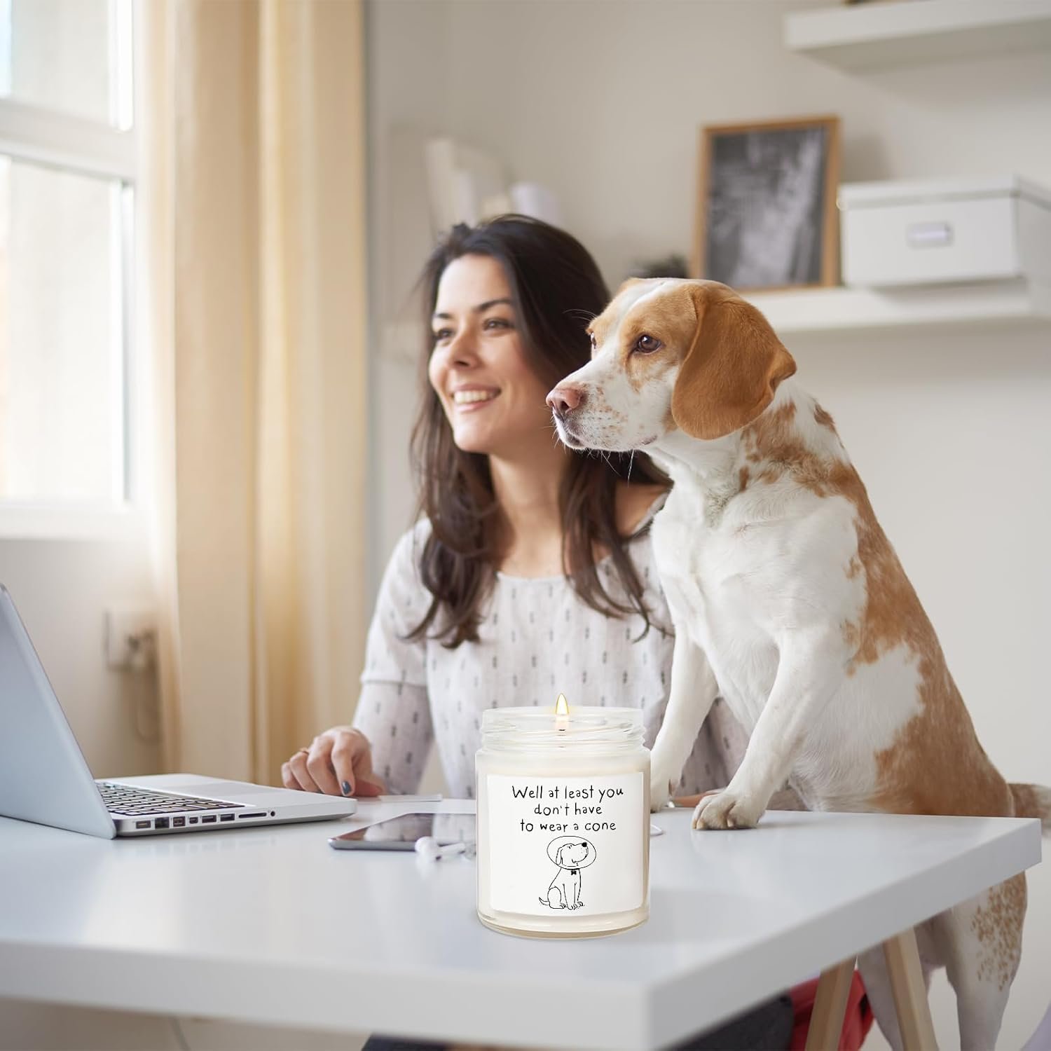 Get Well Soon Gifts for Women Men, Get Well Gifts for Women After Surgery, at Least You Don't Have to Wear A Cone Lavender Scented Candle for Home Decor, Surgery Recovery Gift for Woman - Image 3