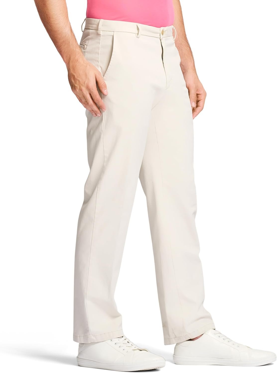 Izod Men's Saltwater Stretch Flat-Front Chino Pants - Image 4