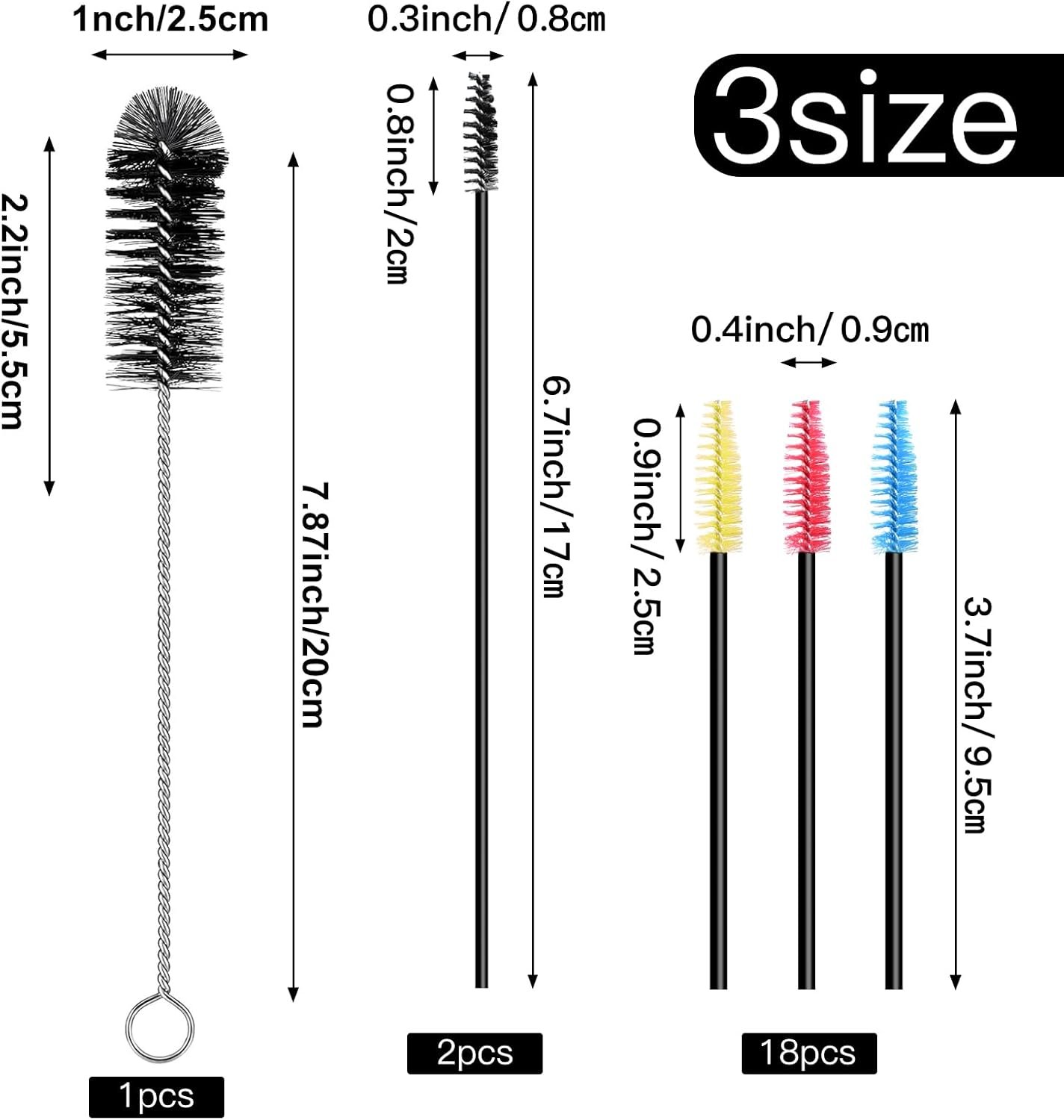 Hummingbird Feeder Cleaning Brushes Set- 21, Easy Clean & Multipurpose 3-Size Brushes with Extended Handle, Convenient Storage, for Glass/Plastic Feeding Holes and Bottle - Image 3
