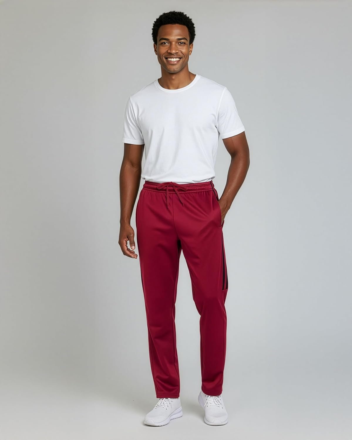 Real Essentials 3 Pack: Men’s Sweatpants – Athletic Track Pants with Pockets | Workout, Running & Lounge (Big and Tall) - Image 4