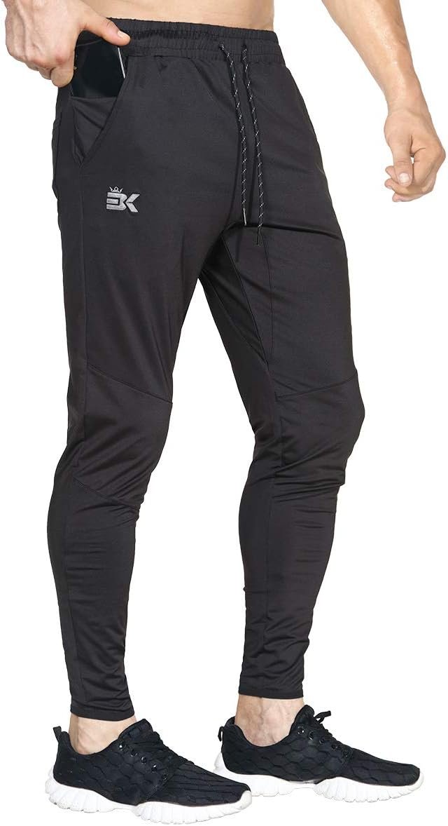 BROKIG Mens Lightweight Gym Jogger Pants,Men's Workout Sweatpants with Zip Pocket - Image 2
