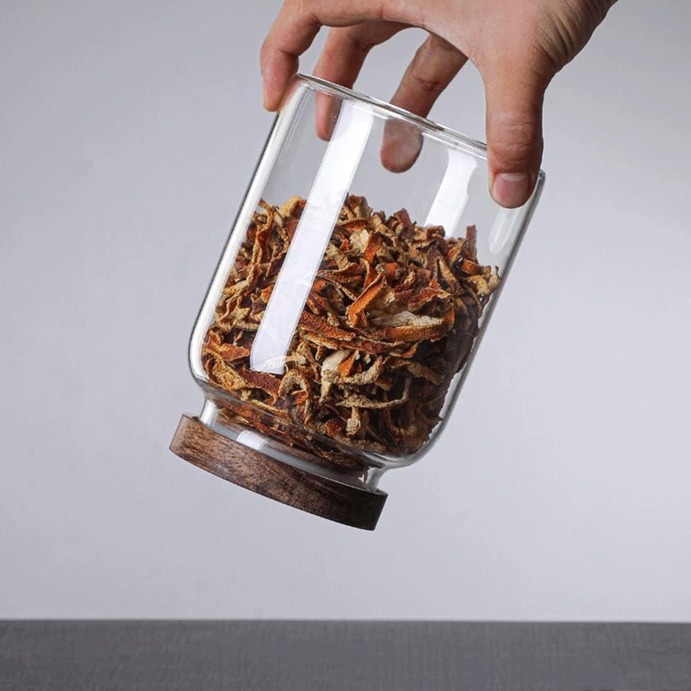 Large Glass Jars with Airtight Wooden Lid, Food Storage Glass Canister, Clear Cereal Storage Container for Flour, Sugar, Coffee Beans, Snack (94 FL OZ (2800ml)) - Image 5