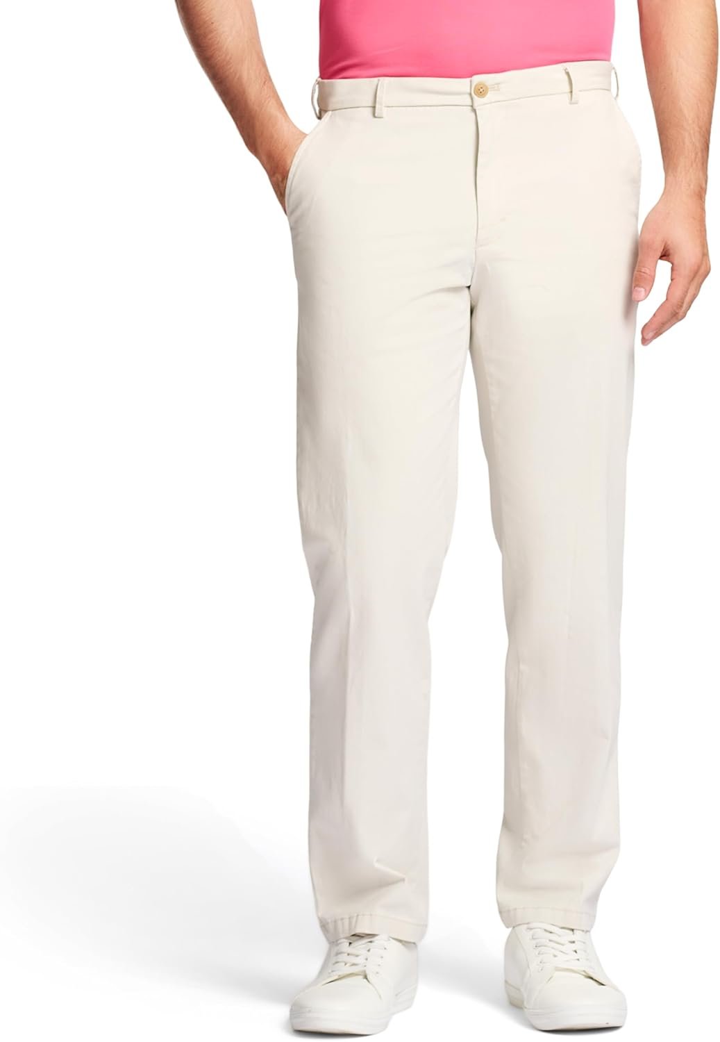 Izod Men's Saltwater Stretch Flat-Front Chino Pants - Image 2
