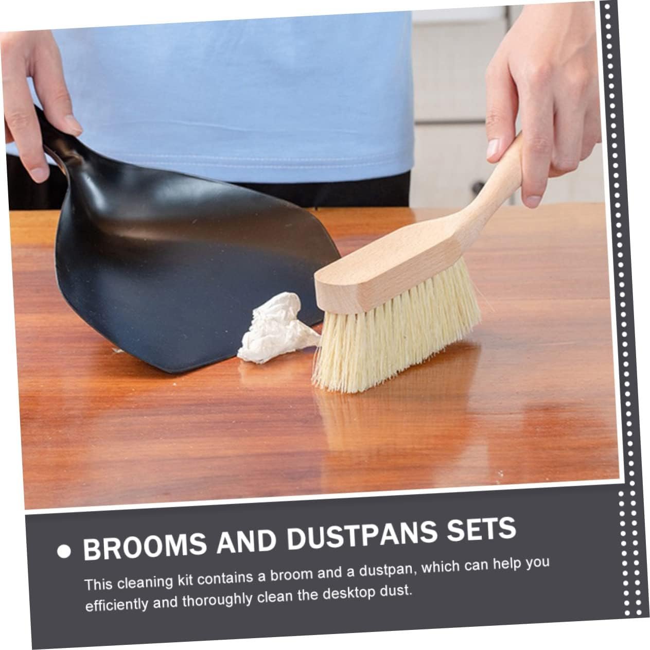 Mini Dustpan and Broom Set Multi-Function Handheld Cleaning Tool for Home and Office Portable and Durable Dustpan Combo for Quick Cleanups and Housework - Image 4