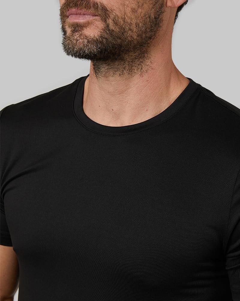 32 Degrees Men's Cool Classic Crew T-Shirt | Anti-Odor | 4-Way Stretch | Moisture Wicking - Image 3