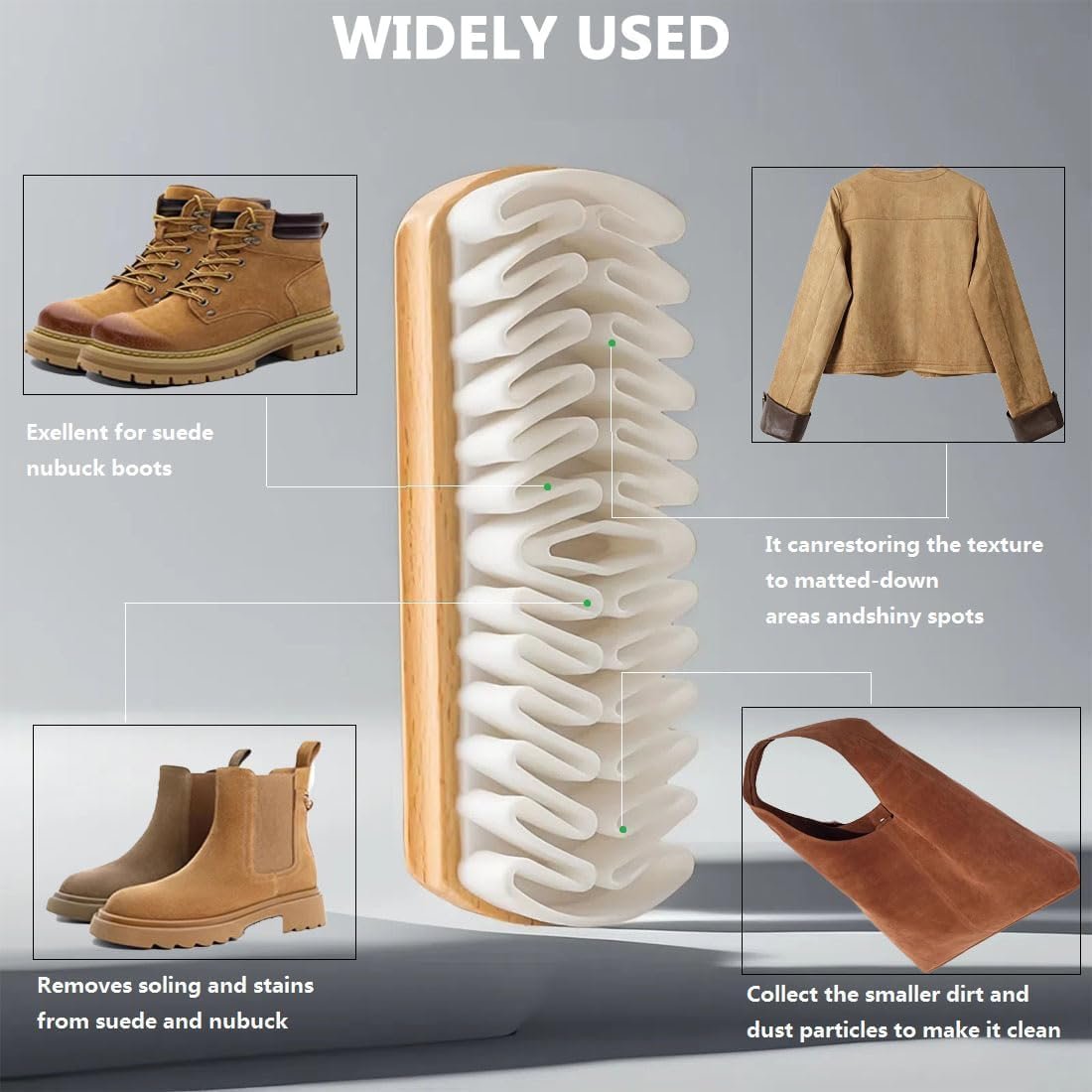 2-Piece Rubber Shoe Brush and Eraser Set, Multi-Purpose Cleaning Tool for Nubuck, Flocked and Matte Leather, Dust-Absorbing Design - Image 6