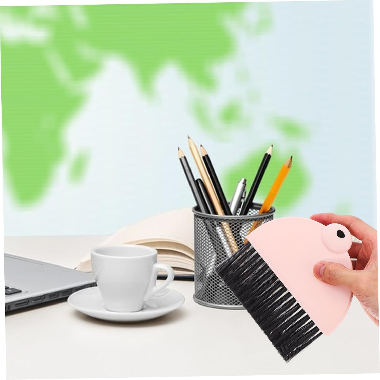 MERRYHAPY Mini Dustpan and Brush Set Compact for Quick Cleanups Lightweight Handheld Broom and Dustpan Combo for Desktops Cars and Pet Care - Image 6