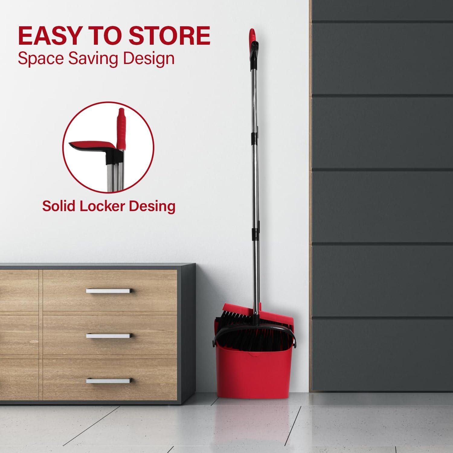 MOPPLEX Broom and Dustpan Set Combo, Kitchen Broom and Dustpan for Easy Sweeping, Premium Broom and Dustpan Set for Home Cleaning, Perfect Dust Pan and Broom Set for Home, Kitchen, and Office - Image 7