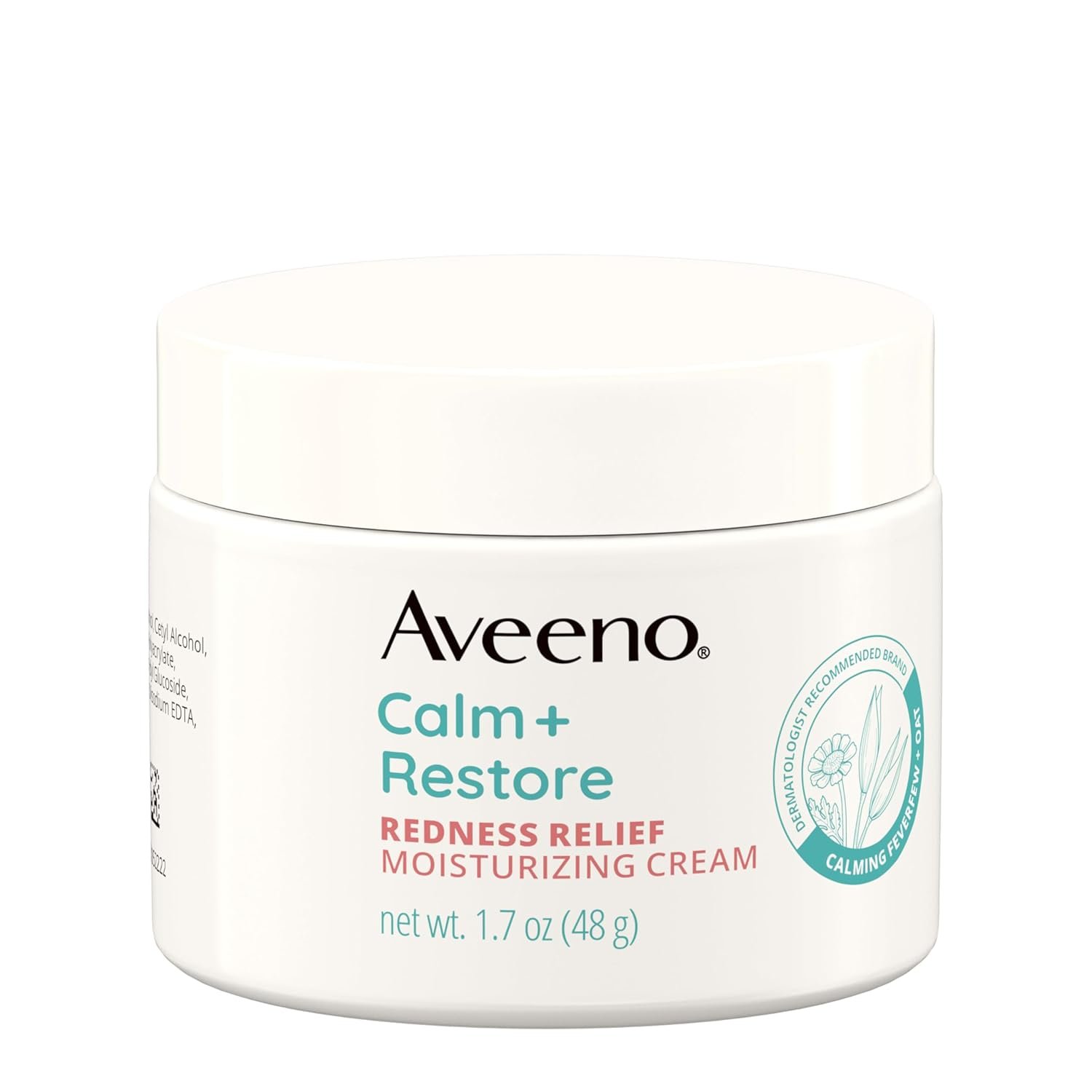 Aveeno Calm + Restore Facial Moisturizer Face Cream for Redness Relief, Non-Comedogenic, Ceramide & Vitamin B5, Hydrating for Dry, Sensitive Skin, Hypoallergenic, Fragrance-Free, 1.7 oz - Image 2