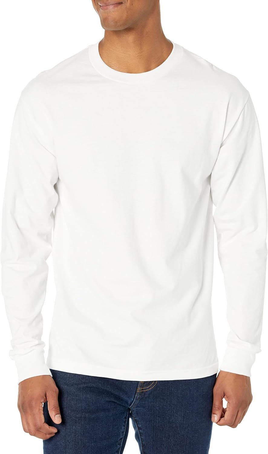 Hanes Men's Beefy Long Sleeve Shirt, 1 or 2 Pack - Image 2