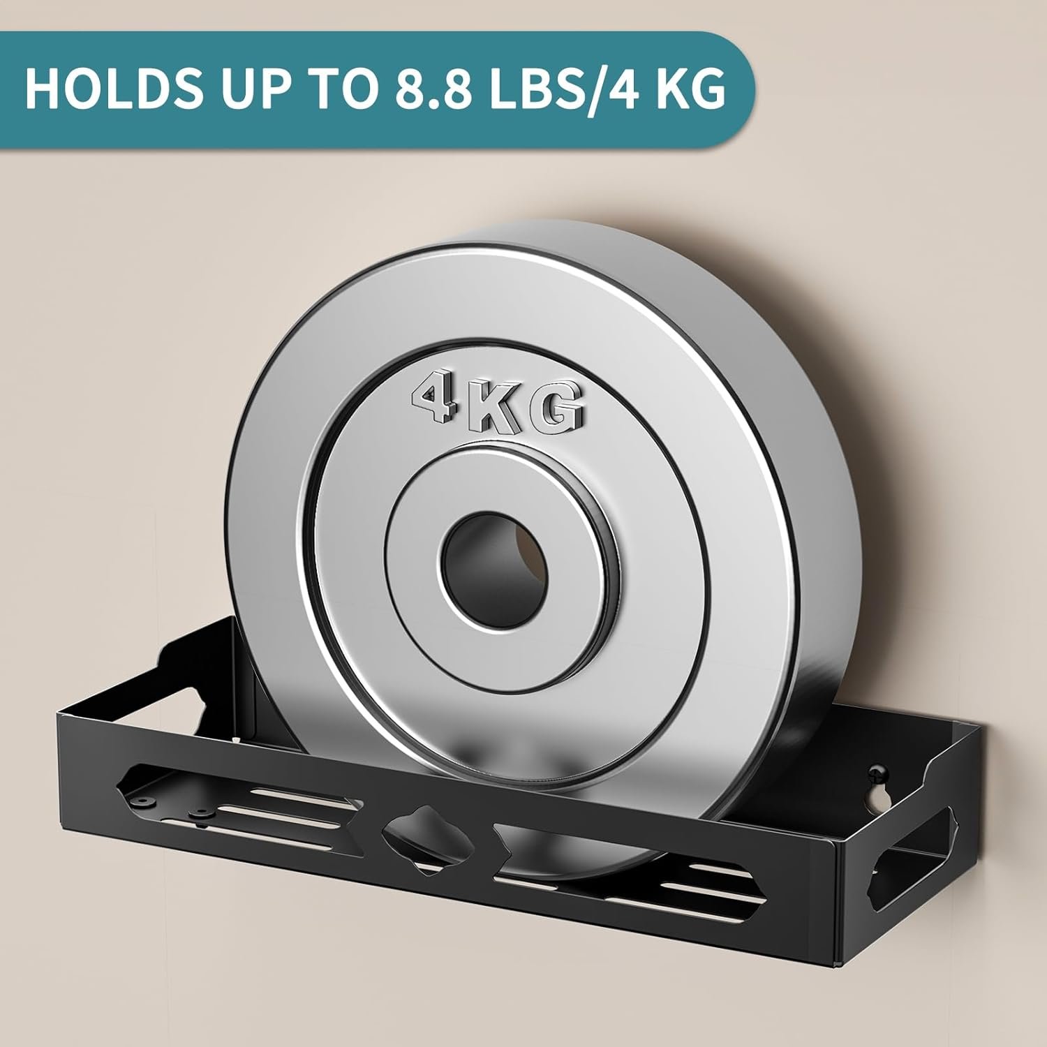 Paper Towel Holder with Shelf for Bathroom, Kitchen Paper Holder Spice Rack Paper Towel Roll Holder Wall Mounted Paper Towel Holder with 2 Hooks(2 Installation Methods - Self-Adhesive and Drilling) - Image 6