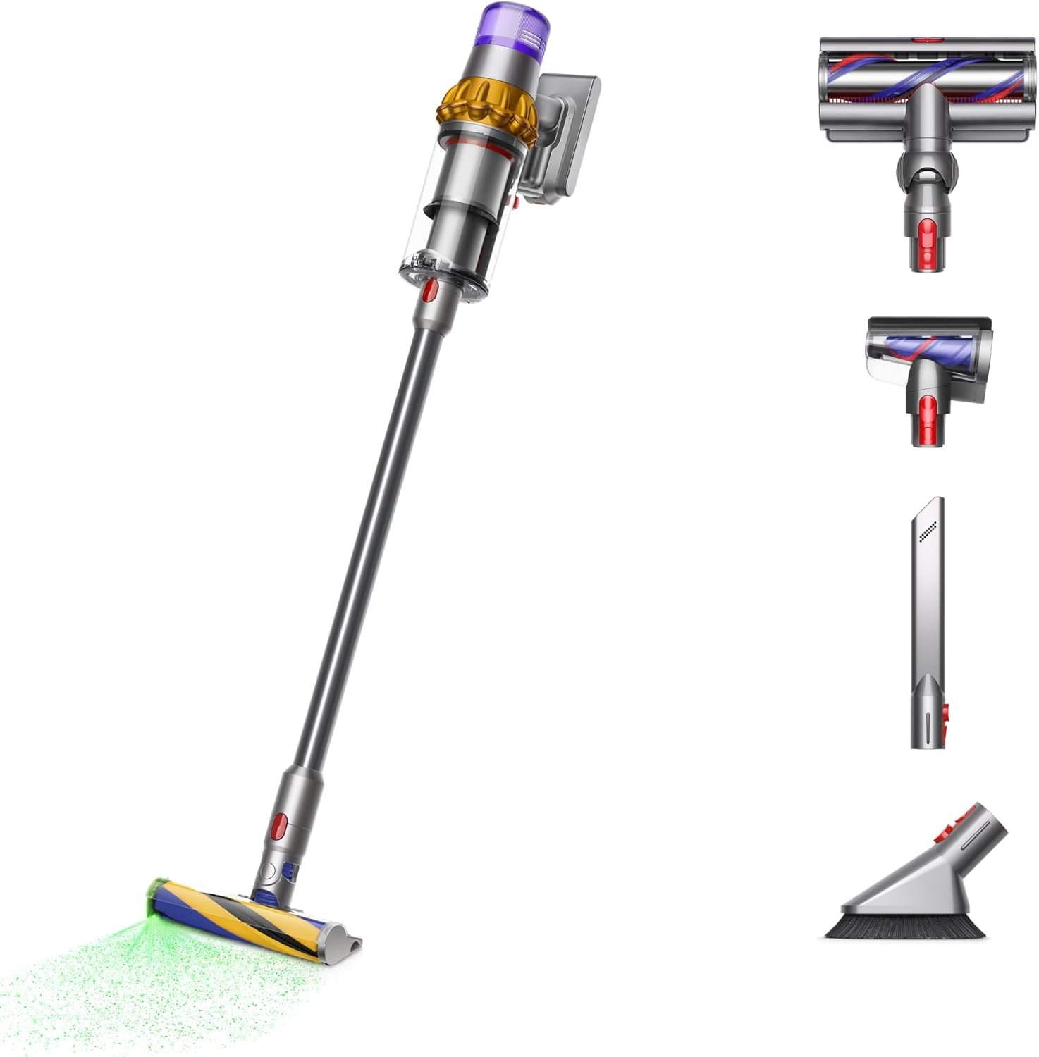 Dyson V15 Detect Plus Cordless Vacuum, Illumination Reveals dust, 240AW, 3 Power Modes, Up to 60 Minutes,² Deep Cleans Hard Floors and Carpets, Detangles pet Hair, Converts to Handheld - Image 2