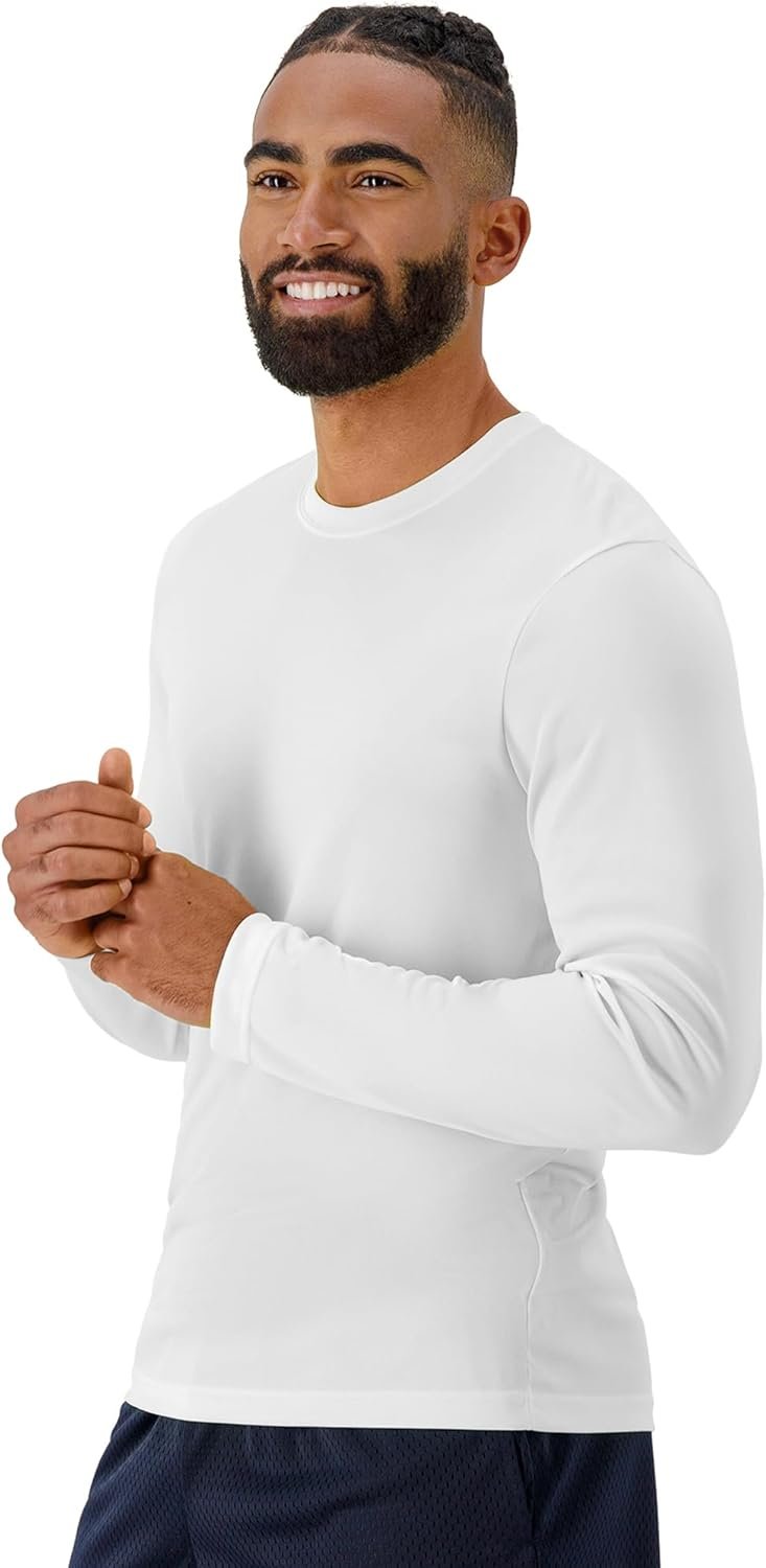 Hanes Sport Men's Long-Sleeve T-Shirt Pack, Cool DRI Moisture-Wicking Performance T-Shirts, Performance Tee, 2-Pack - Image 5