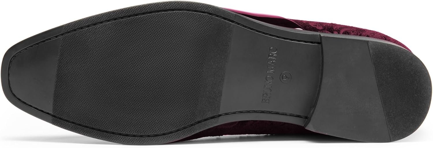 Bruno Marc Men's Dress Tuxedo Shoes Classic Patent Velvet Lace-up Formal Caden Oxford - Image 5