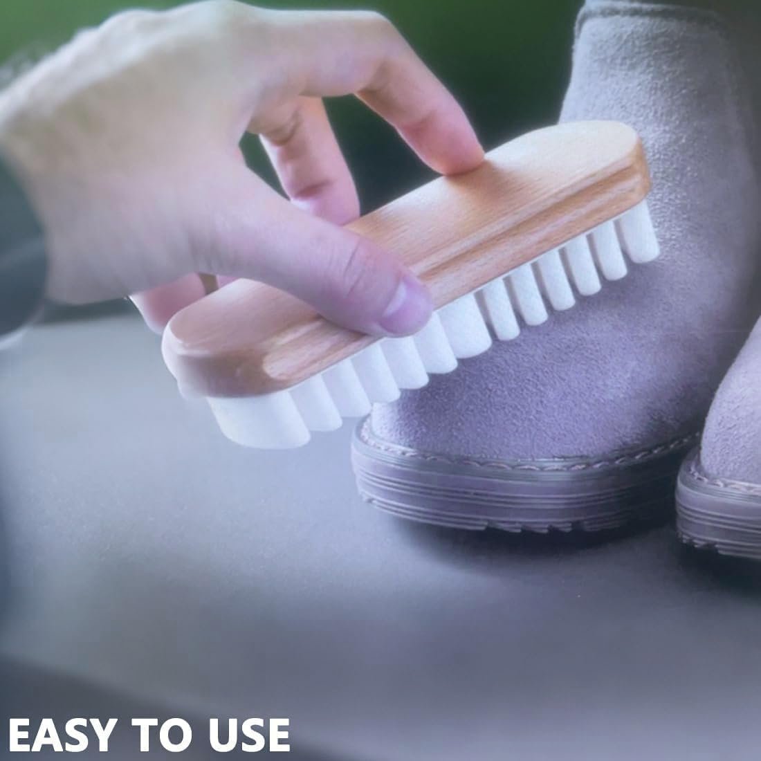 2-Piece Rubber Shoe Brush and Eraser Set, Multi-Purpose Cleaning Tool for Nubuck, Flocked and Matte Leather, Dust-Absorbing Design - Image 3