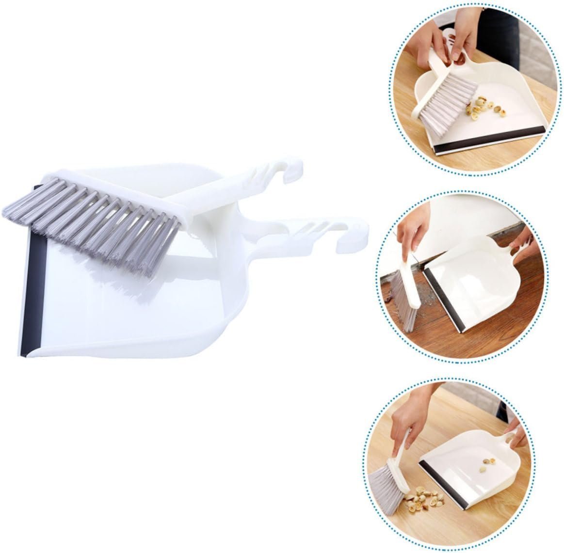 Unomor Mini Dust Pan and Brush Set Multi-Function Desktop Cleaning Tool for Home Lightweight Broom and Dustpan Combo for Quick Cleanups and Corner Areas - Image 8