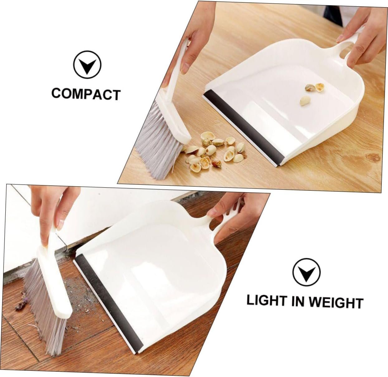 Unomor Mini Dust Pan and Brush Set Multi-Function Desktop Cleaning Tool for Home Lightweight Broom and Dustpan Combo for Quick Cleanups and Corner Areas - Image 6