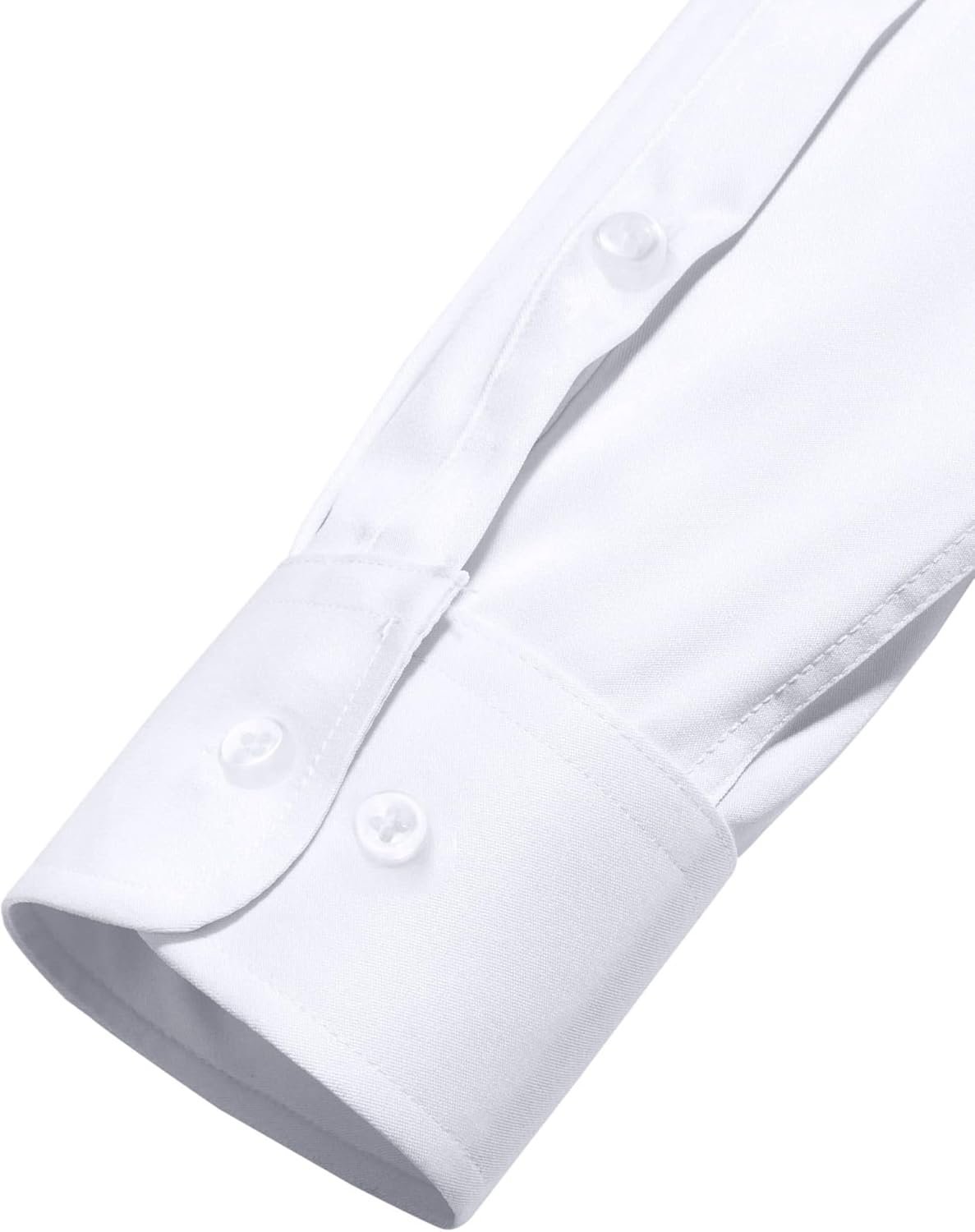 Alimens & Gentle Men's Dress Shirts Long Sleeve Wrinkle-Free Stretch Shirts Solid Formal Button Down Shirt with Pocket - Image 7