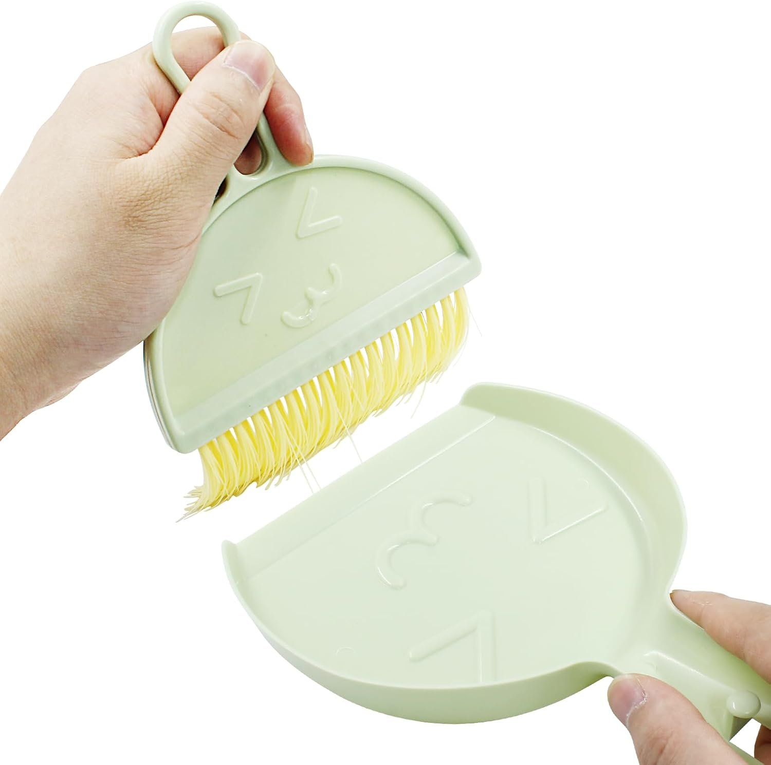 Hitefu Small Broom and Dustpan Set, Mini Dust Pans and Brush Set, Broom with Dustpan Combo Set for Home Cleaning, Sofa, Kitchen, Table, Countertops, Storage Shelves & Pets Area(Green) - Image 5