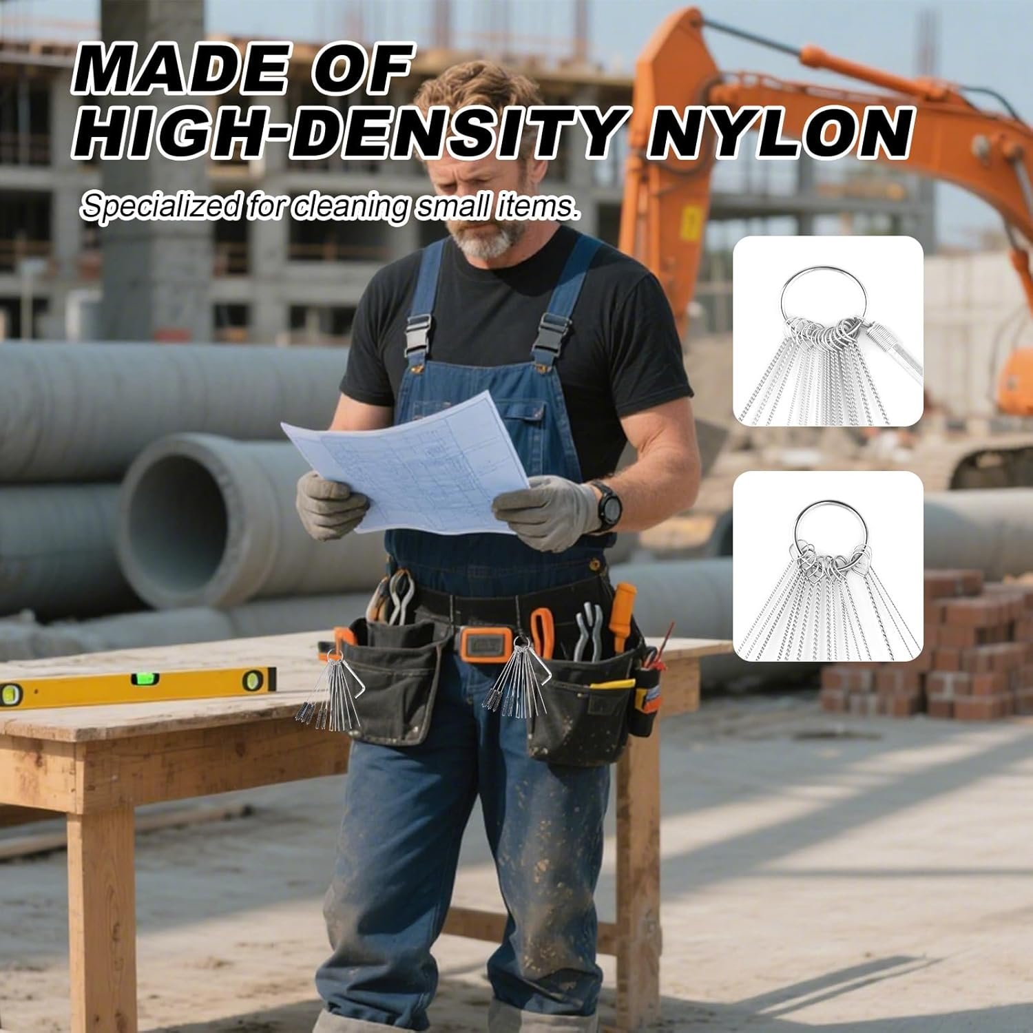 Carburetor Cleaner Tool Kit, Airbrush Torch Tip Cleaner Set Hex Wrench Pointed Pick Single-Head Brush 15 Nylon Brushes 30 Cleaning Needles 13 Cleaning Wires 4 Clean Hooks for Garburator Carb Stain - Image 7