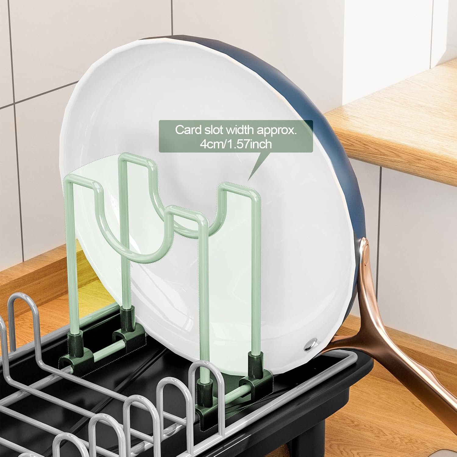 Compact Dish Drying Rack with Utensil Holder – Small Countertop Dish Drainer with 360° Rotating Drain Spout, Stainless Steel Dish Rack for Kitchen Sink, Space-Saving Design for Small Kitchen - Image 9