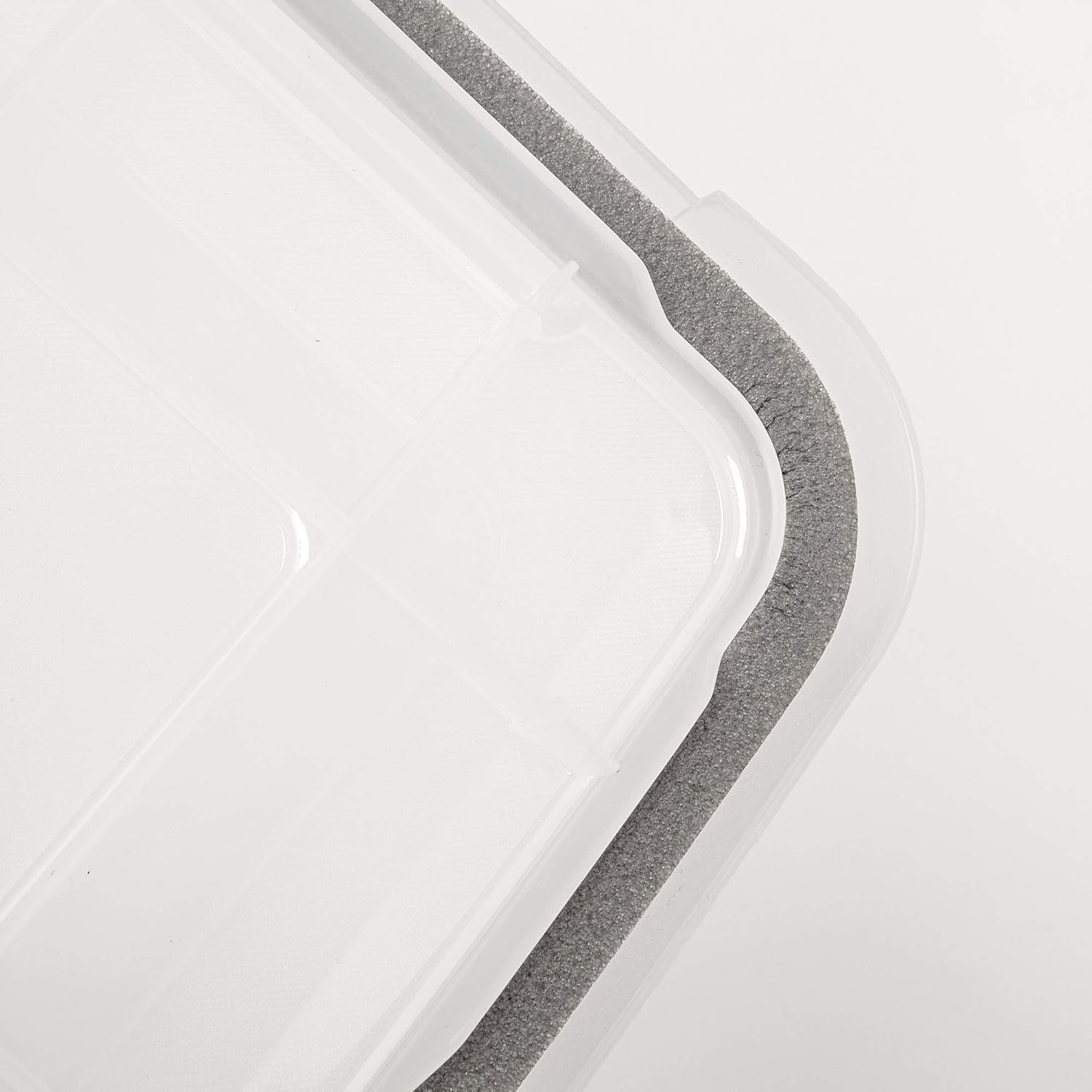 IRIS USA WeatherPro 31 Qt Storage Bins with Lids, 6 Pack, BPA-Free Plastic Gasket Box with Tight Latch and Seal, Stackable Nestable Tote Tub - Clear/Black - Image 5