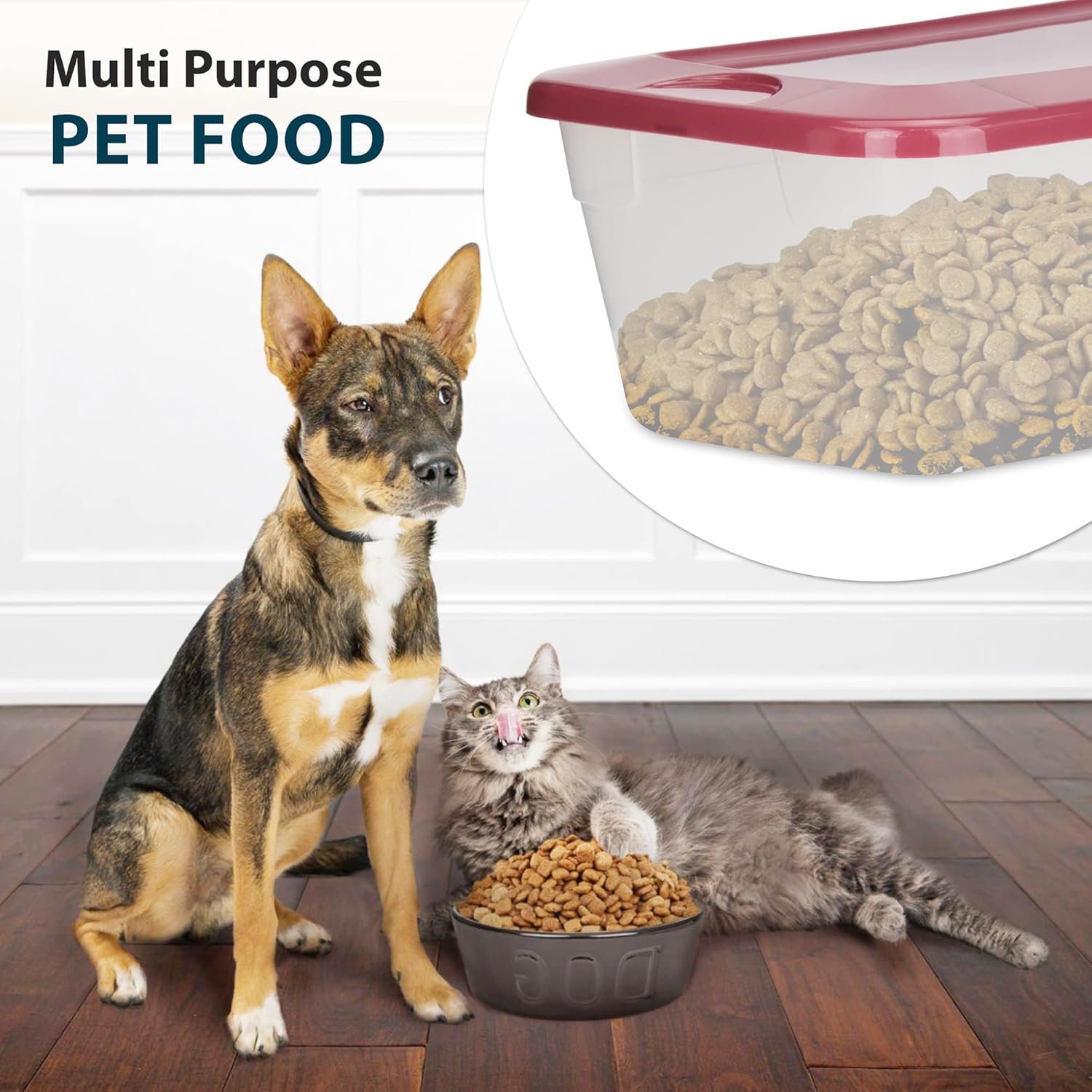 DecorRack Clear Plastic Storage Containers, 6 Quart Shoe Boxes, Stackable, Perfect for Toy Storage, Cat and Dog Food Container, Grey (6 Pack) - Image 6